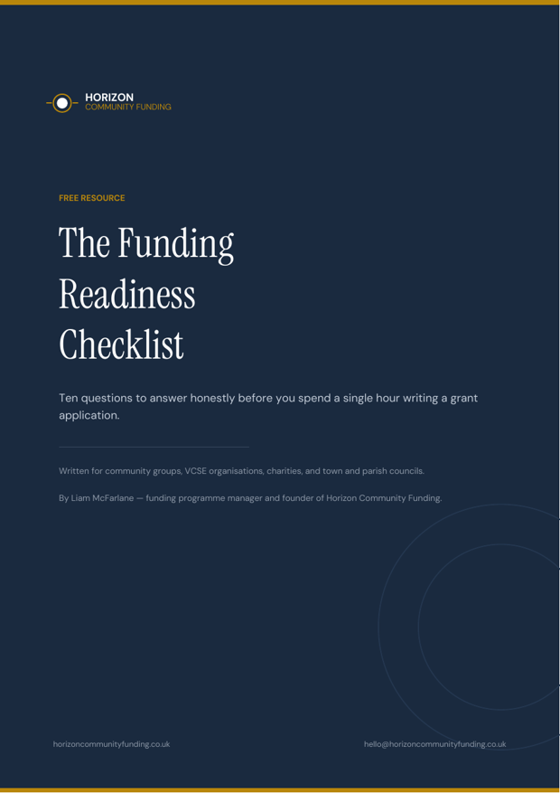 Cover of the Funding Readiness Checklist PDF